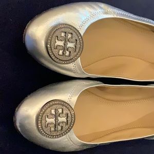 Tory Burch Liana Flats with Crystal Logo